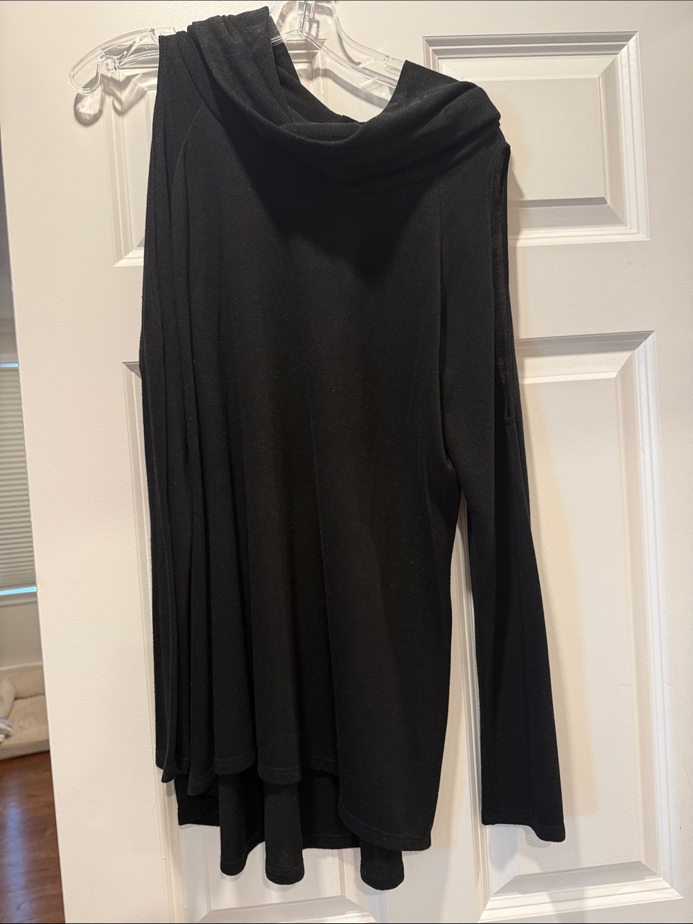 Black Women's Cold Shoulder Tunic